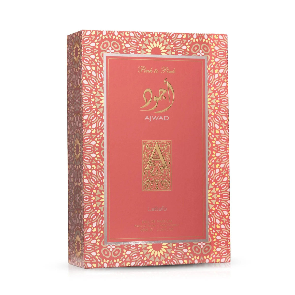 Lattafa Ajwad Pink to Pink 60ml Eau de Parfum bottle view 3