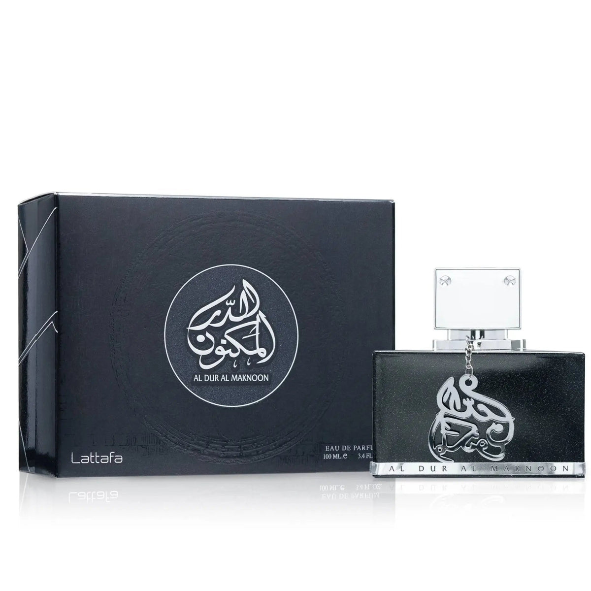 Lattafa Al Dur Al Maknoon Silver 100ml Eau de Parfum bottle
