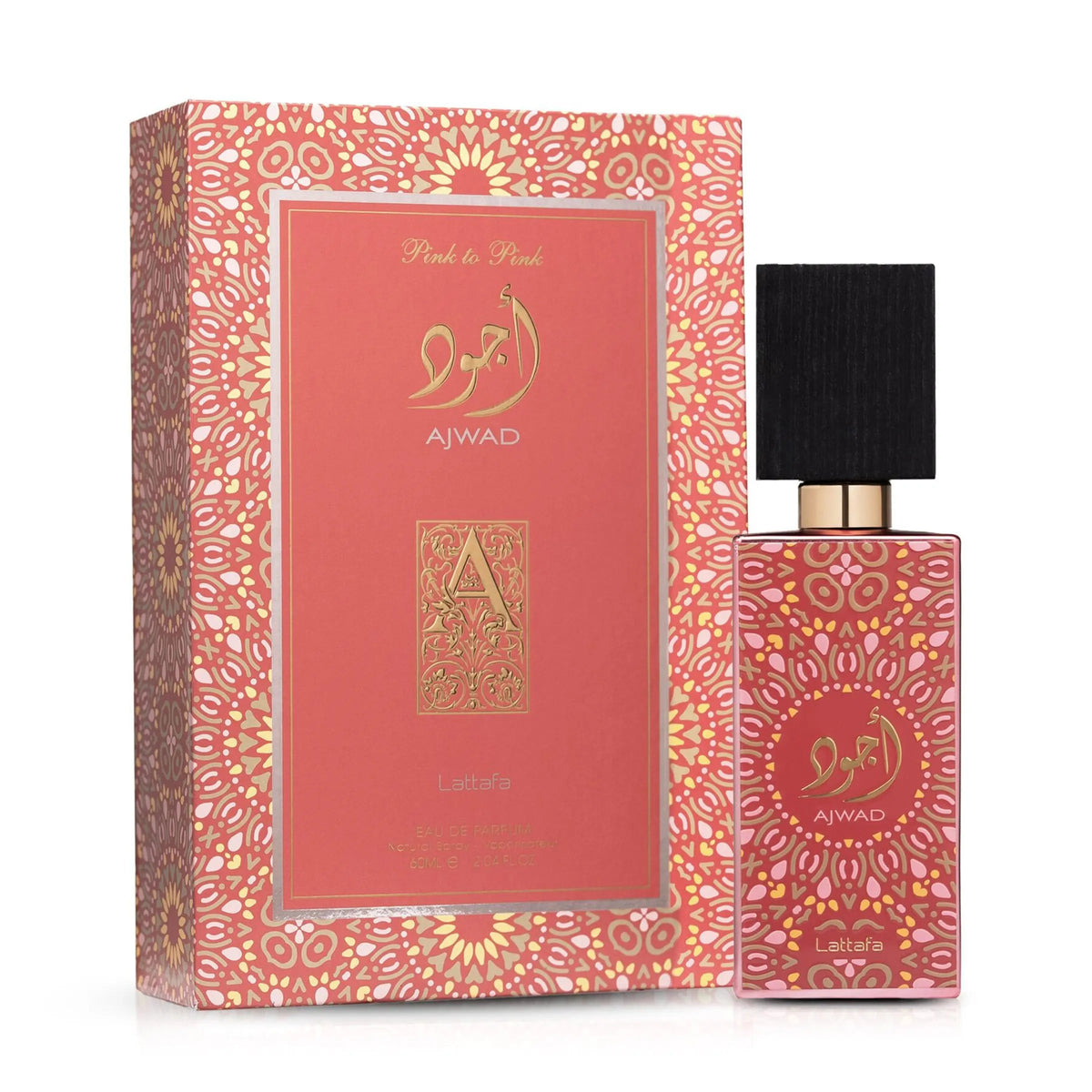 Lattafa Ajwad Pink to Pink 60ml Eau de Parfum bottle
