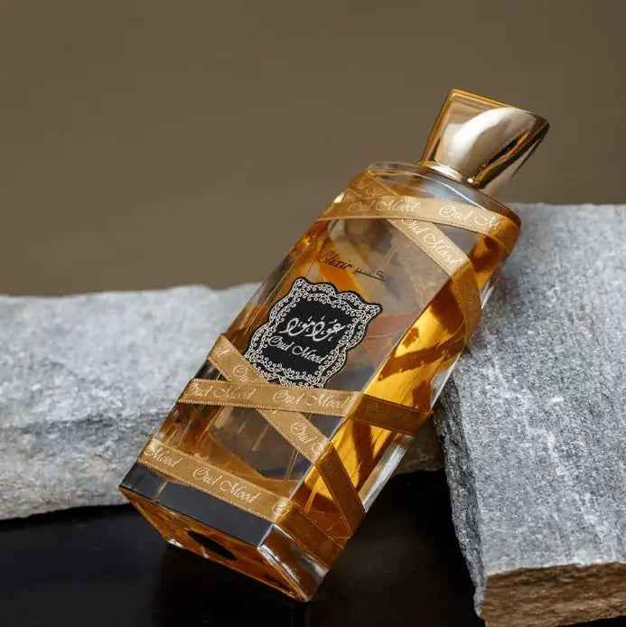 Lattafa Oud Mood Elixir 100ml Eau de Parfum bottle view 2