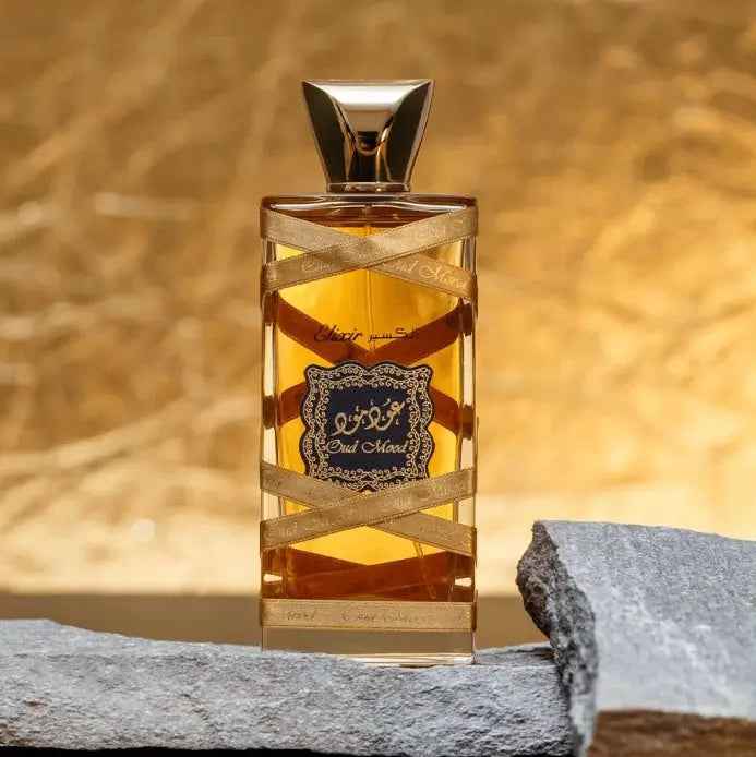 Lattafa Oud Mood Elixir 100ml Eau de Parfum bottle view 4